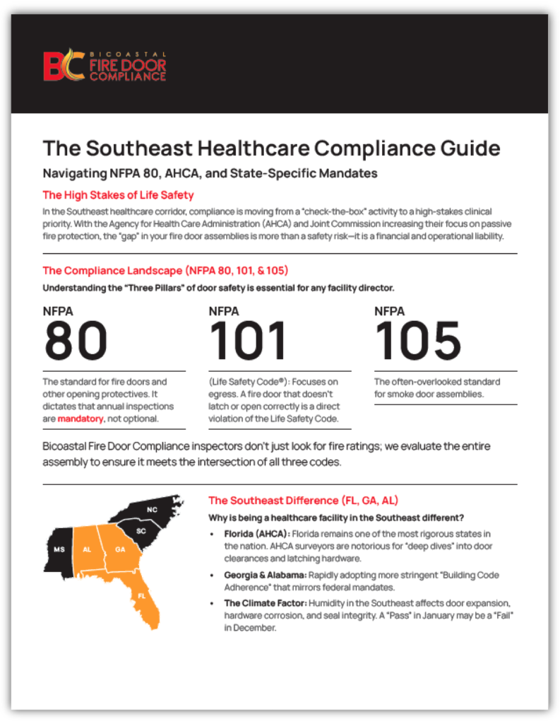 Fire door inspections for Southeast healthcare and commercial facilities